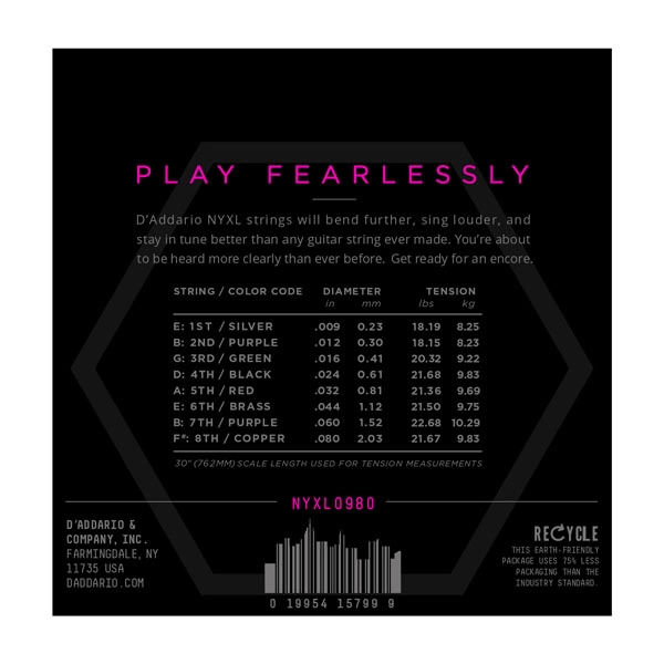 Струны д/эл.DADARIO NYXL 0980  Light для 8 струн фото 2