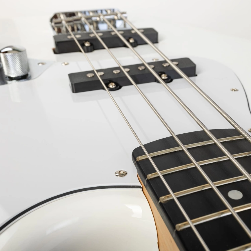 Бас гитара ROCKDALE STARS JB BASS WHITE типа джаз бас белый фото 6