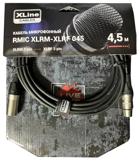 Кабель XLINE RMIC XLRM-XLRF микрофонный длина 4,5 м фото 1